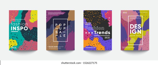 Modern universal artistic templates. Good for poster, card, invitation, flyer, cover, banner, placard, brochure and other graphic design. Esp10 vector.