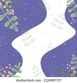 Modern universal artistic templates with leaves and berries.International Women's Day and Holiday cards. Good for invitations,menu, table number card design.March 8th. Background leaves