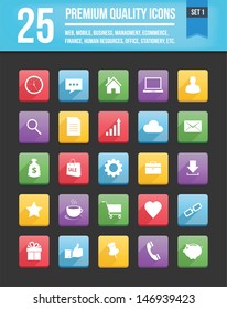 Modern Universal Vector Icons for Web and Mobile Set 1 