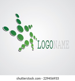 Modern Unusual Logo Design isolated on White Background
