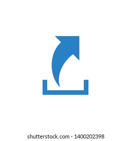 Modern Upload Button Icon For All storage business technology company with luxury high end look
