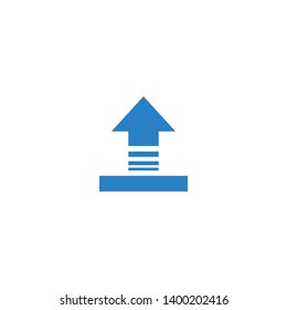 Modern Upload Button Icon For All storage business technology company with luxury high end look
