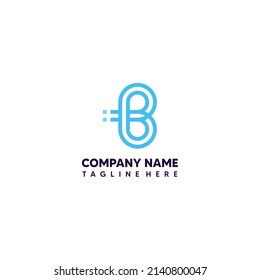Modern Uppercase letter B logo concept