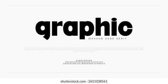 Modern Uppercase Lowercase Bold Font. Sans Serif Font.  Typography urban style alphabet fonts for fashion, sport, technology, digital, movie, logo design, vector illustration

