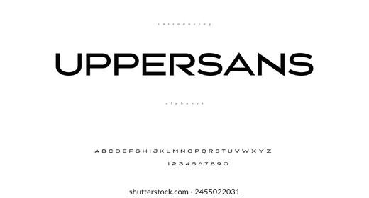 Modern Uppercase Sans Serif Font Alphabet

