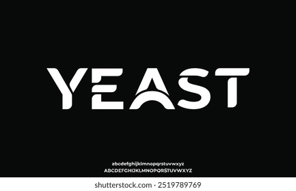 Modern Uppercase Sans Serif Font Alphabet