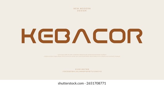 Modern Uppercase Sans Serif Font Alphabet