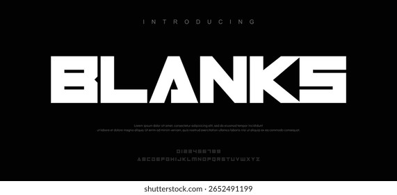 Modern Uppercase Sans Serif Font Alphabet