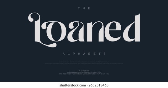 Modern Uppercase Sans Serif Font Alphabet