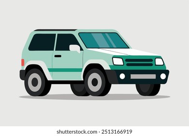 Modern Urban Adventure SUV Vector Illustration Logo Icon, Cartoon Clipart for Graphic Design
