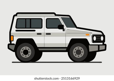 Modern Urban Adventure SUV Vector Illustration Logo Icon, Cartoon Clipart for Graphic Design