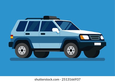 Modern Urban Adventure SUV Vector Illustration Logo Icon, Cartoon Clipart for Graphic Design