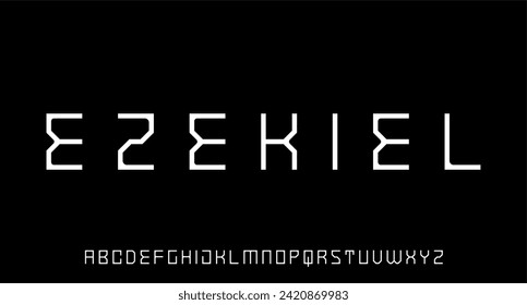 modern urban fashion futuristic modern geometric font