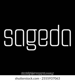 modern urban fashion futuristic modern geometric font