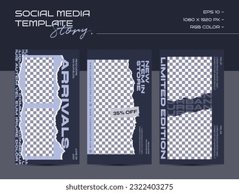 Modern urban futuristic streetwear fashion design for social media Story template