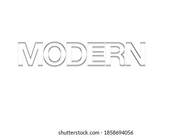 Modern, urban graphic design of a word "modern". Simple, layer style typography.