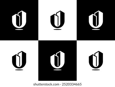 modern urban letter U illustration logo