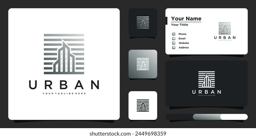 Modern urban logo design. Premium Vector