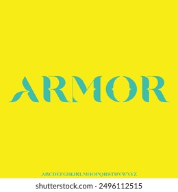 modern urban stencil typeset display font