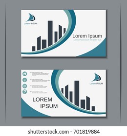 Modern urbanistic style business visiting card, label, sticker, badge vector design template
