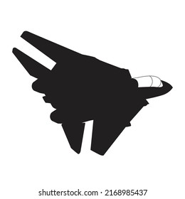 modern us jet fighter silhouette vector design