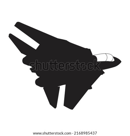 modern us jet fighter silhouette vector design