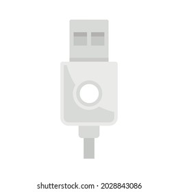 Modern usb cable icon. Flat illustration of modern usb cable vector icon isolated on white background