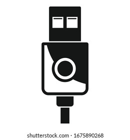 Icono de cable usb moderno. Simple ilustración del moderno icono vectorial de cable usb para el diseño web aislado en fondo blanco