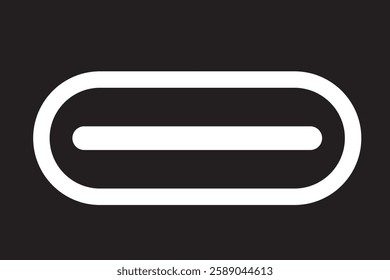 Modern USB Type-C connector icon on white background