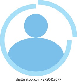 Avatar de usuario moderno con diseño de doble anillo