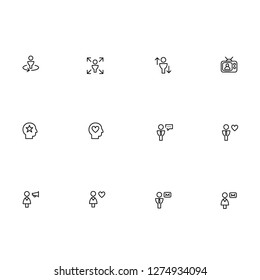 Modern user icon set