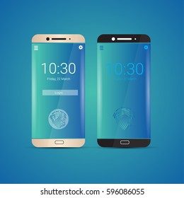 Modern user interface (ux, ui) screen template for mobile smart phone