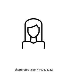 Modern user line icon. Premium pictogram isolated on a white background. Vector illustration. Stroke high quality symbol. User icon in modern line style.