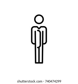 Modern user line icon. Premium pictogram isolated on a white background. Vector illustration. Stroke high quality symbol. User icon in modern line style.