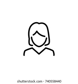 Modern user line icon. Premium pictogram isolated on a white background. Vector illustration. Stroke high quality symbol. User icon in modern line style.