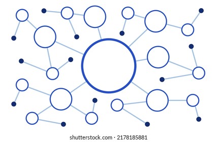 Modern user network connected dots and lines background template. Technology blockchain linked global digital database graphic vector.