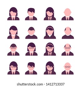 	
Modern user profile or costumer care vector icons set
