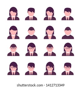 	
Modern user profile or costumer care vector icons set