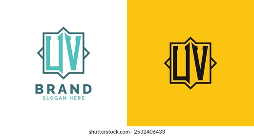 Modern UV Monogram Logo Design. Initial Letter UV Logo, Versatile Branding Suitable for any Brand