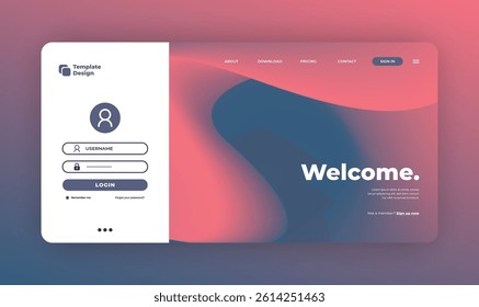 Modern UX Sign-In Form Design – Colorful Gradient Web Interface Banner for Business and Digital Development