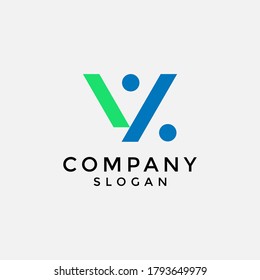 modern V discount lettermark logo. editable and easy to custom