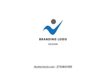 Moderno diseño de logotipo V Human