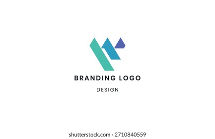 Marca criativa do logotipo do ícone V moderno
