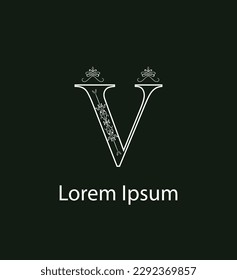 Logotipo moderno de letra V ,V Letra inicial Modelo de diseño Modelo de diseño Vector Ilustración