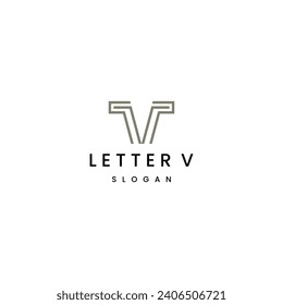 Modern v letter logo, Vektordesign-Inspiration