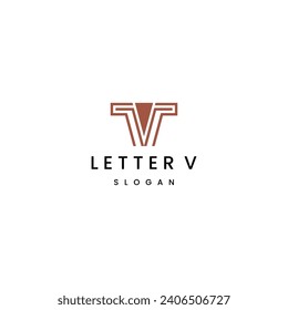 Modern v letter logo, Vektordesign-Inspiration
