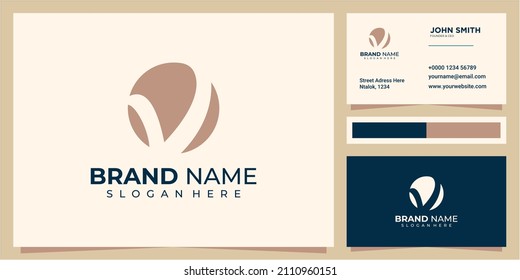 vector de plantilla de idea de conjunto de logotipo v moderno