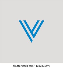 Modern V Logo Template