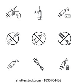 Modern vaccination Icon set - Vaccine - medicine Vector