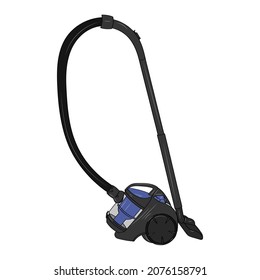 Modern vacuum cleaner vector illustration isolated on white background.